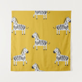 Zebra voor kinderen: naadloos leuk patroon wandkleed (Voorkant)