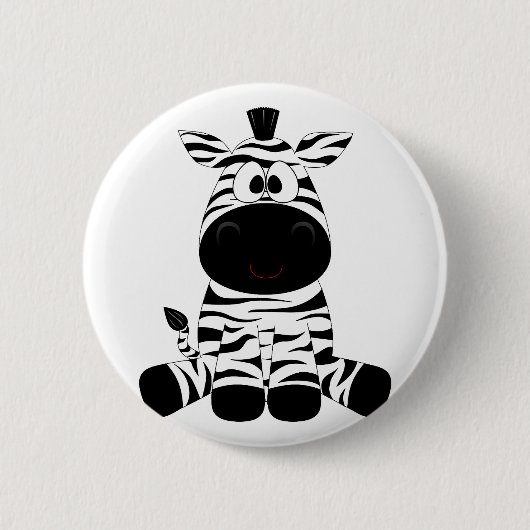 zebra voor kinderen ronde button 5,7 cm (Voorkant)