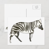 Zebra voor kunstkunst van wilde dieren, briefkaart (Voorkant / Achterkant)
