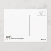 Zebra voor kunstkunst van wilde dieren, briefkaart (Achterkant)