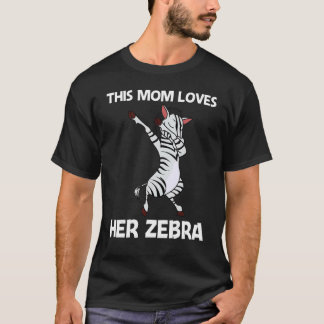 Zebra voor mama moeder Afrikaanse dierentuin dier T-shirt