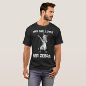 Zebra voor meisjes Afrikaanse dierentuin dier T-shirt (Voorkant volledig)