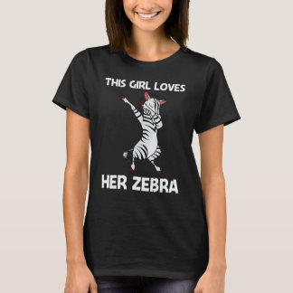Zebra voor meisjes kinder Afrikaanse dierentuin di T-shirt