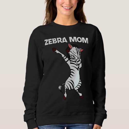 Zebra Voor Moeder Afrikaanse Dierentuin Dier Trui (Voorkant)