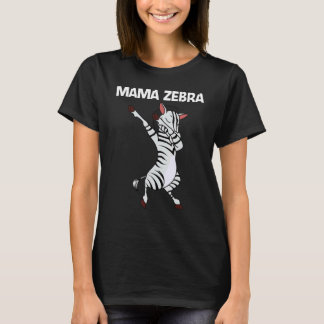 Zebra voor vrouwen Moeder Afrikaanse dierentuin di T-shirt