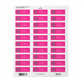 Zebra Vredesbord Adresetiketten Etiket (Full Sheet)