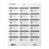 Zebra Vredesbord Adresetiketten Etiket (Full Sheet)