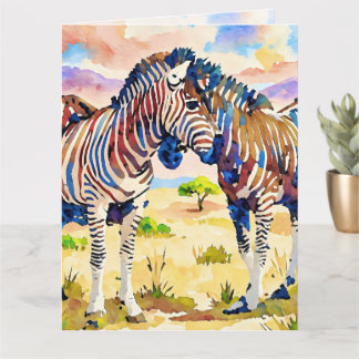 zebra vrienden in de savanne kaart