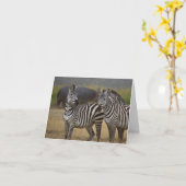 Zebra-vriendschapskaart Kaart (Gele Bloem)