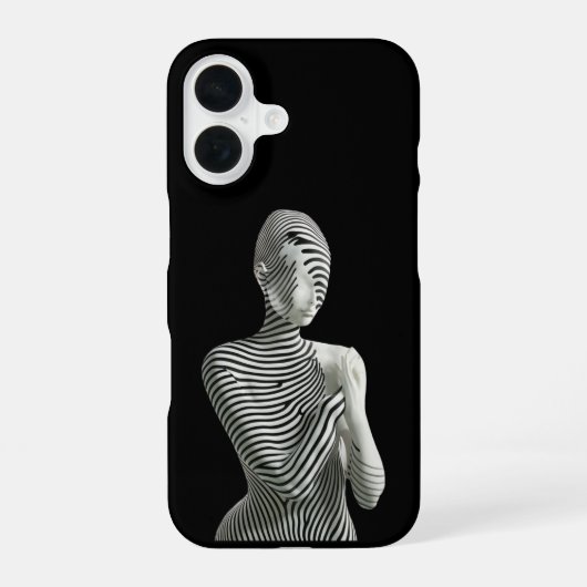 Zebra Vrouw iPhone 16 Hoesje (Achterkant)