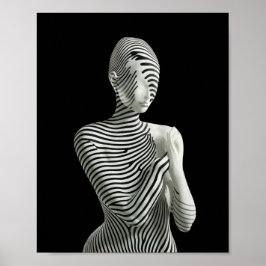 Zebra Vrouw Poster