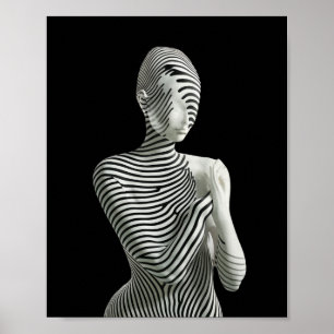 Zebra Vrouw Poster