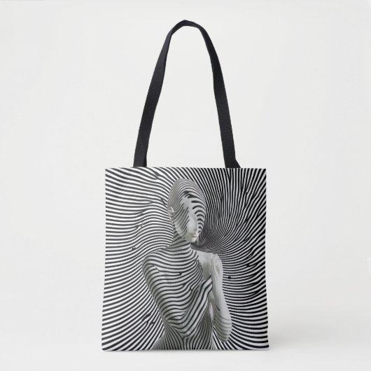 Zebra Vrouw Tote Bag (Voorkant)