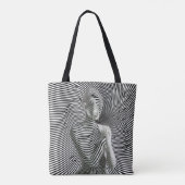 Zebra Vrouw Tote Bag (Achterkant)