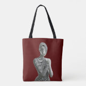 Zebra Vrouw Tote Bag (Achterkant)