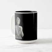 Zebra Vrouw Tweekleurige Koffiemok (Voorkant links)