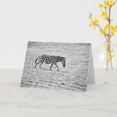 Zebra Walk Blank Note Kaart (Gele Bloem)