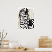 Zebra Wall Art Home Decor Poster (Keuken)