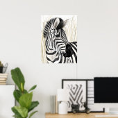 Zebra Wall Art Home Decor Poster (Thuiskantoor)