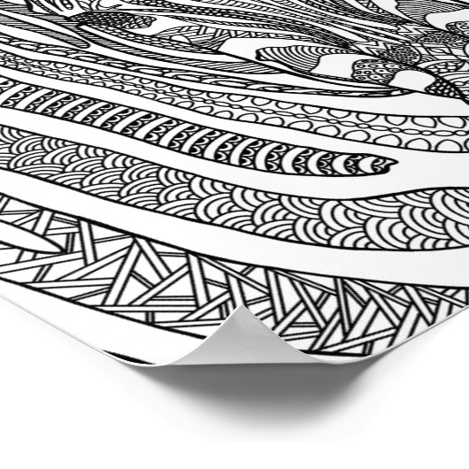 Zebra Wall Art, Wall Art, Zebra Poster (Hoek)