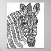 Zebra Wall Art, Wall Art, Zebra Poster (Voorkant)