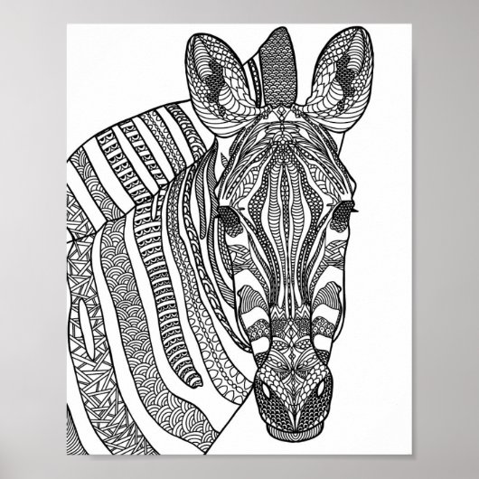 Zebra Wall Art, Wall Art, Zebra Poster (Voorkant)