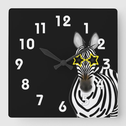 Zebra Wandklok (Voorkant)