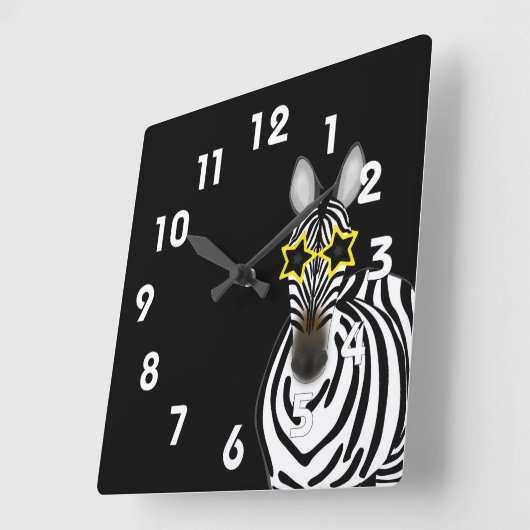 Zebra Wandklok (Hoek)