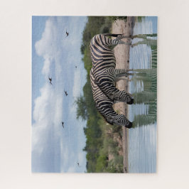 Zebra-waterplaats Legpuzzel