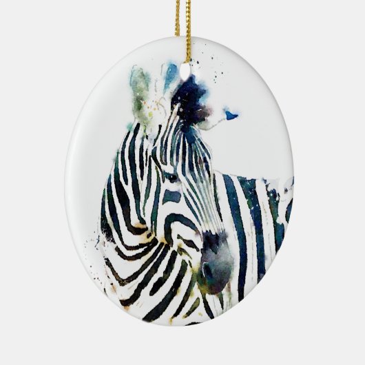 Zebra Waterverf Keramisch Ornament (Rechts)
