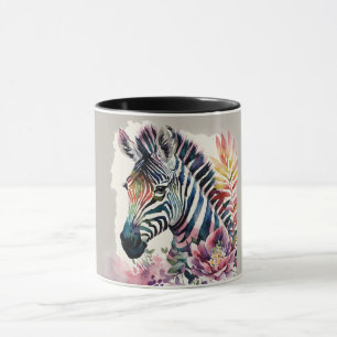 Zebra Waterverf Kunst Mok