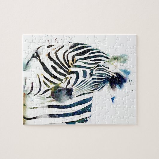 Zebra Waterverf Legpuzzel (Horizontaal)