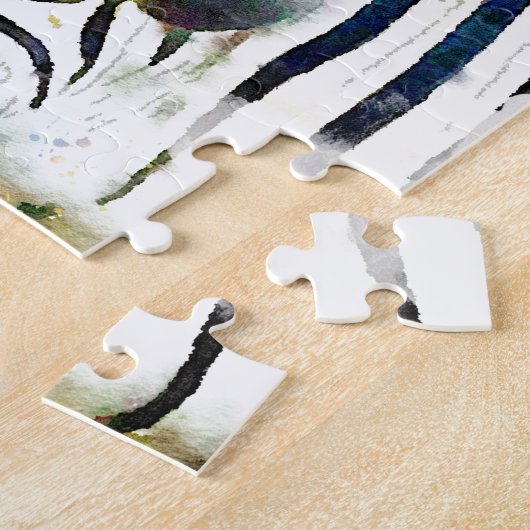 Zebra Waterverf Legpuzzel (Zijkant)