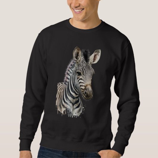 Zebra-waterverf Trui (Voorkant)
