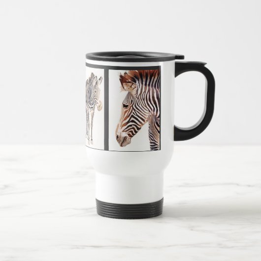 Zebra Waterverf Wildlife Art Mok (Rechts)