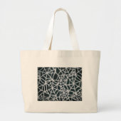  Zebra Web van Zwarte en Witte Stripes Grote Tote Bag (Voorkant)