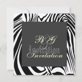 Zebra Wedding Uitnodiging (Voorkant)