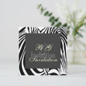 Zebra Wedding Uitnodiging (Staand voorkant)