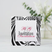 Zebra Wedding Uitnodiging (Staand voorkant)