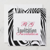 Zebra Wedding Uitnodiging (Voorkant)