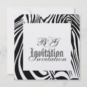 Zebra Wedding Uitnodiging (Voorkant)