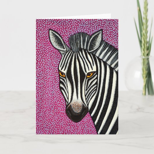 Zebra Wenskaart Kaart (Voorkant)