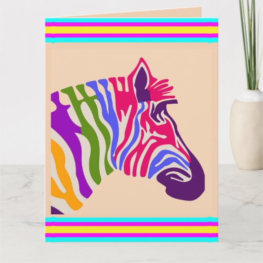 Zebra Wenskaart Kaart (Voorkant)