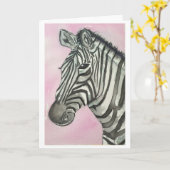 Zebra Wenskaart Kaart (Gele Bloem)