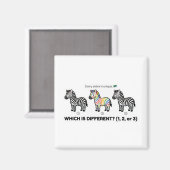 Zebra Which Is Different Magneet (Voorkant / Achterkant)