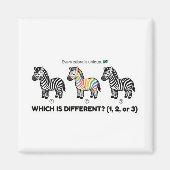 Zebra Which Is Different Magneet (Voorkant)