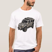 Zebra White Adventure SUV — BV-JZW T-shirt (Voorkant)