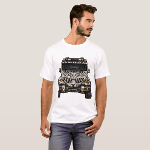 Zebra White Adventure SUV — BV-JZW Vooraanzicht T-shirt