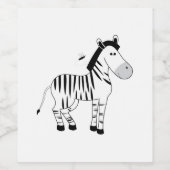 Zebra Wijn Etiket (Enkel label)