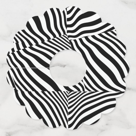 Zebra Wijnglas Scallop Wijnglaslabel (Achterkant)